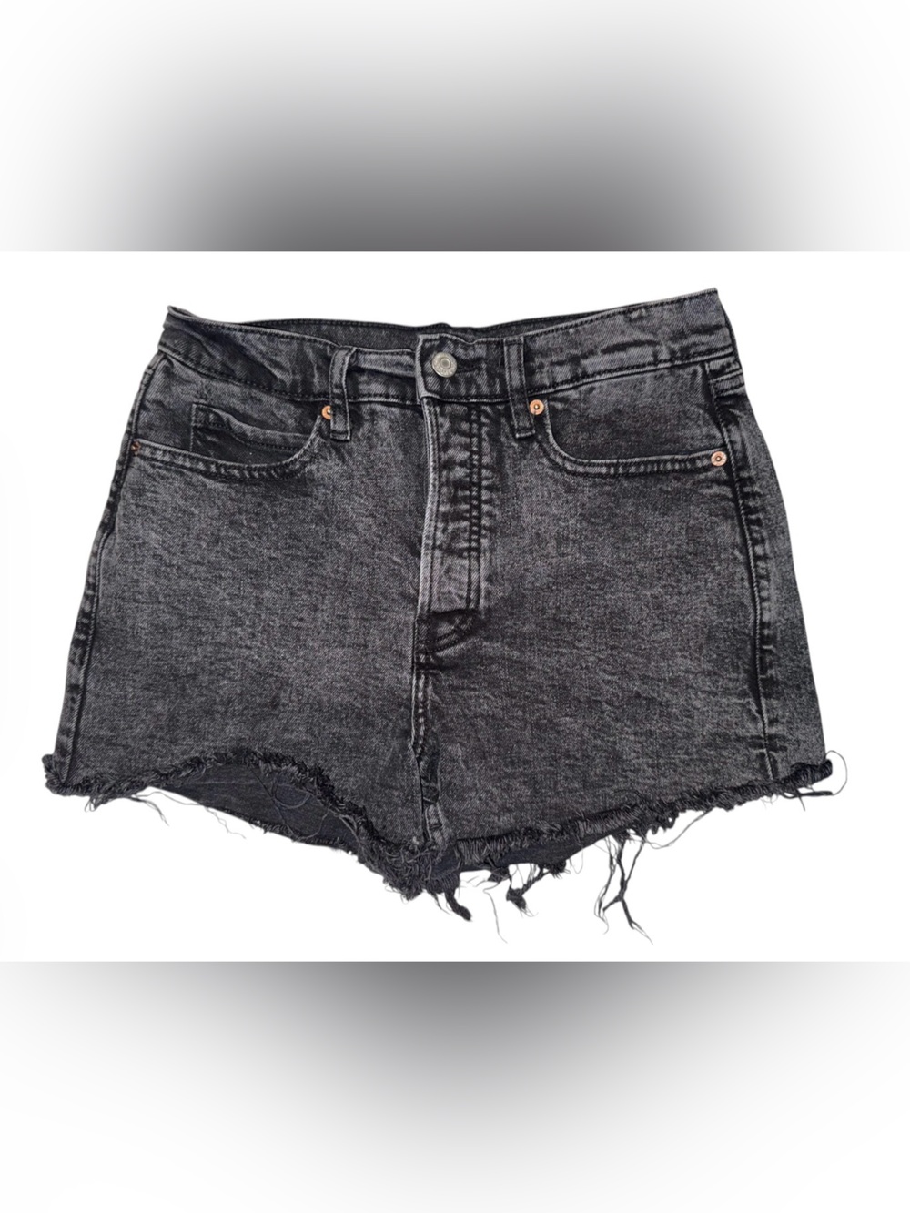 Old Navy Black Frayed Denim Cutoff Shorts